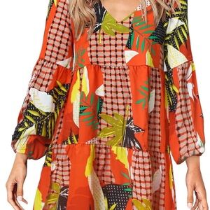 Vibrant Long Sleeve Dress